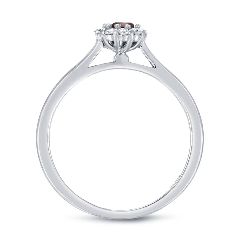 Auriya 14k Gold 1/4ctw Halo Brown Diamond Engagement Ring (H, I1-I2)