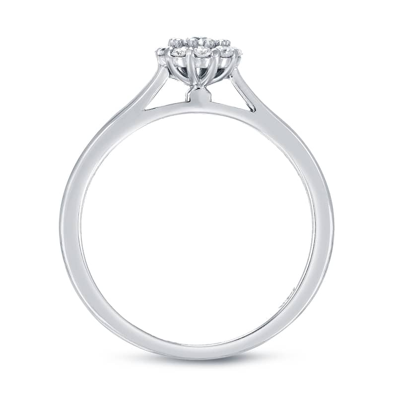 Auriya 14k Gold 1/4cttw Halo Diamond Engagement Ring