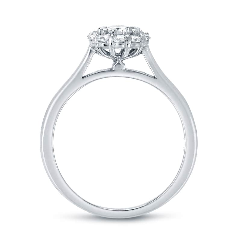 Auriya 14k Gold 3/4cttw Halo Diamond Engagement Ring (H-I, I1-I2)