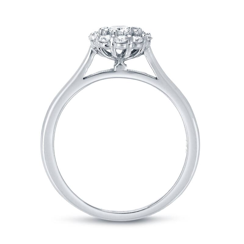 Auriya 14k Gold 1 carat TW Halo Diamond Engagement Ring