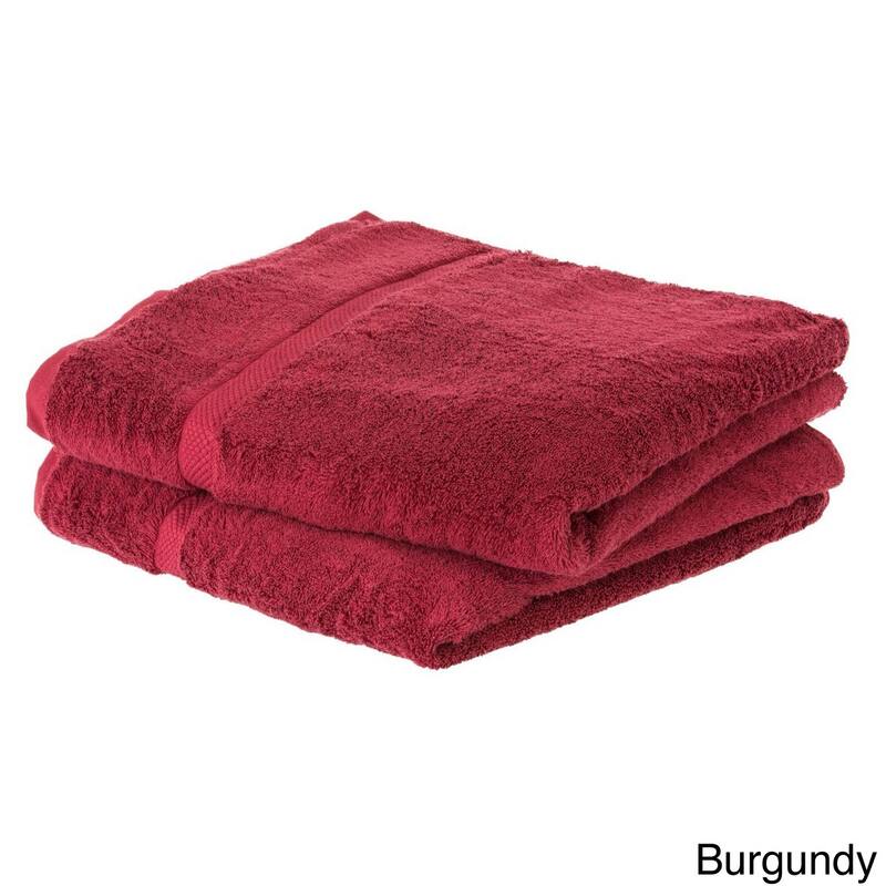 Cheer Collection Super Soft Absorbent Solid Color Bath Towels (set of 2)