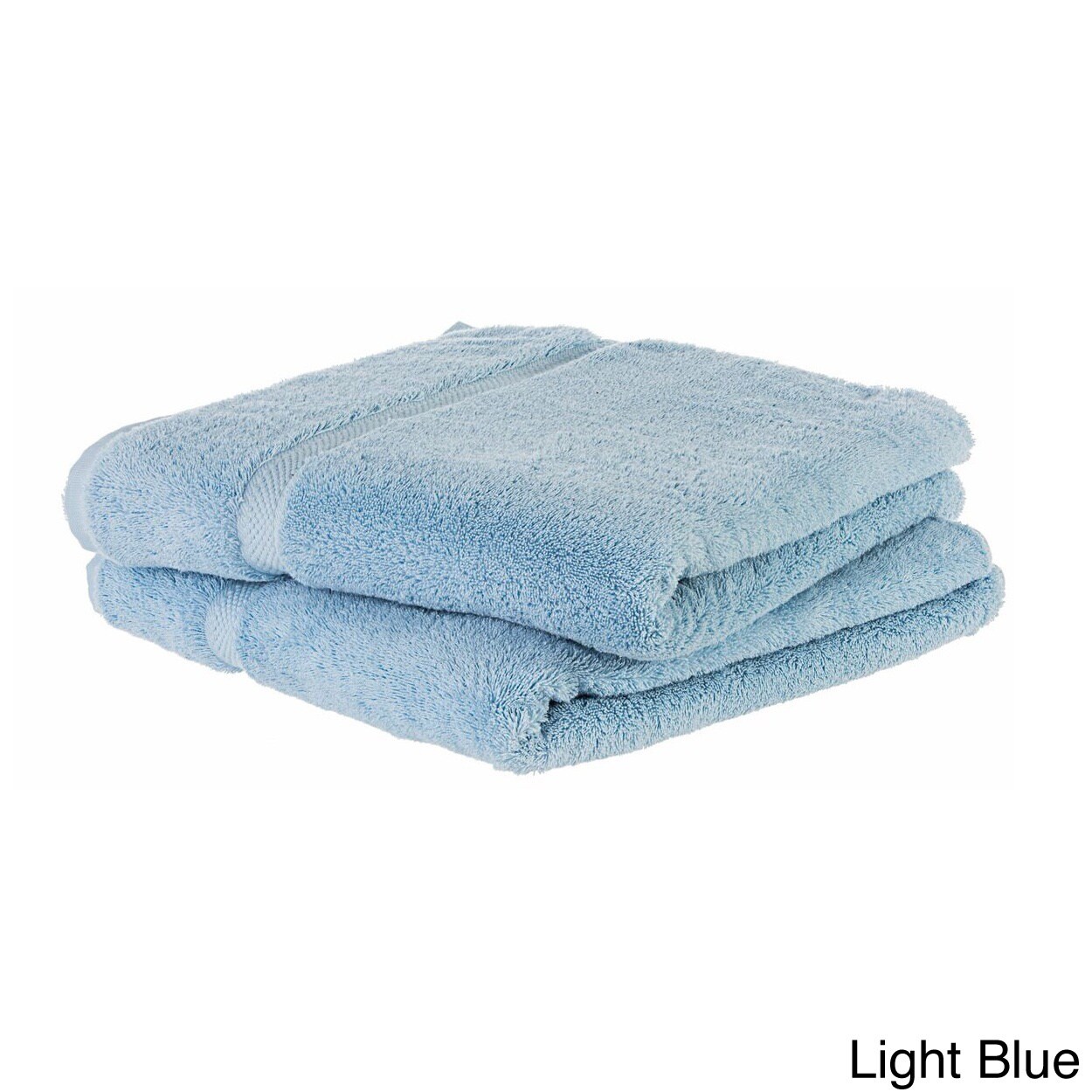 Cheer Collection Super Soft Absorbent Solid Color Bath Towels (Set of 2) White