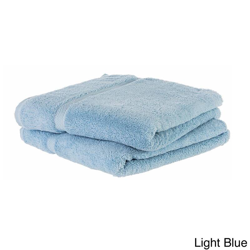 Cheer Collection Super Soft Absorbent Solid Color Bath Towels (set of 2)