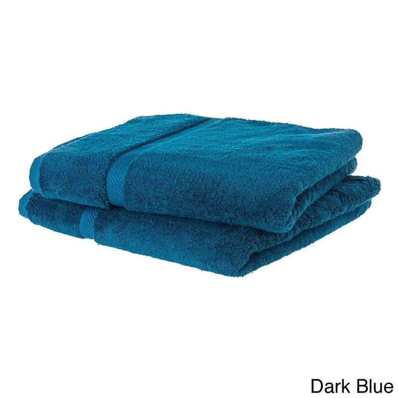 Cheer Collection Super Soft Absorbent Solid Color Bath Towels (set of 2)