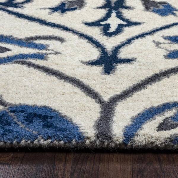 Alora Decor Liberty Cream and Blue Hand-tufted Wool Rug