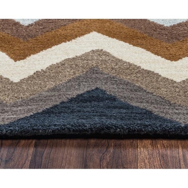 Alora Decor Pueblo Multi-colored Diamond Hand-tufted Wool Rug