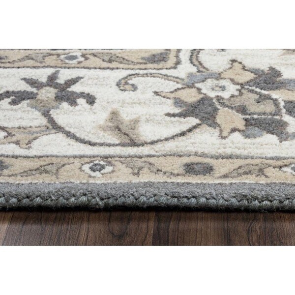 Alora Decor Liberty Grey, Tan and Ivory Hand-tufted Wool Rug - On