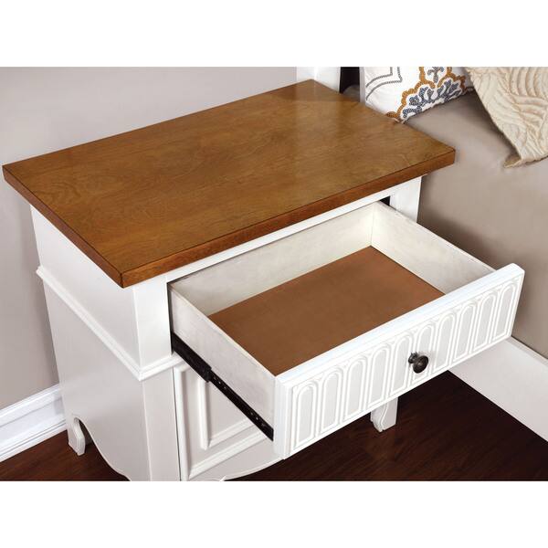 Shop Furniture Of America Paja Cottage White Solid Wood 2 Drawer