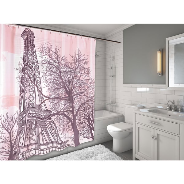 Carnation Home Fashions 'Tour Eiffel' Fabric Shower Curtain