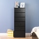 preview thumbnail 17 of 20, Bella 6-Drawer Tall Chest Deep Black