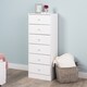 preview thumbnail 6 of 20, Bella 6-Drawer Tall Chest Crystal White