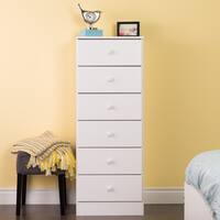 Bella 6-Drawer Tall Chest, White