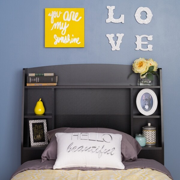 Bella Twin Headboard, Black