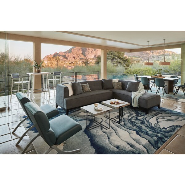 Grand Bazaar Omari Atlantic Area Rug - 10' x 13'2