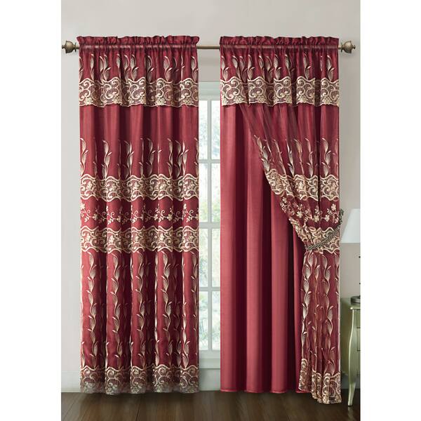 Shop Vcny Darius Curtain Panel With Attached Valance And Satin