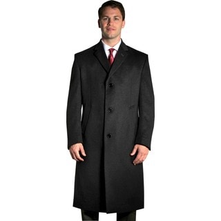 Men's Leather Belted 3/4-length Coat with Zip-out Liner - 16017653 ...