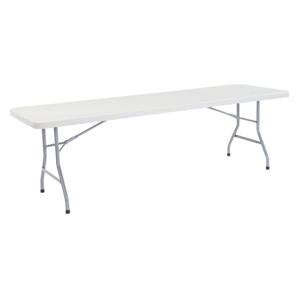 4 ft. Small Plastic Outdoor Bi-FoldingTable in White