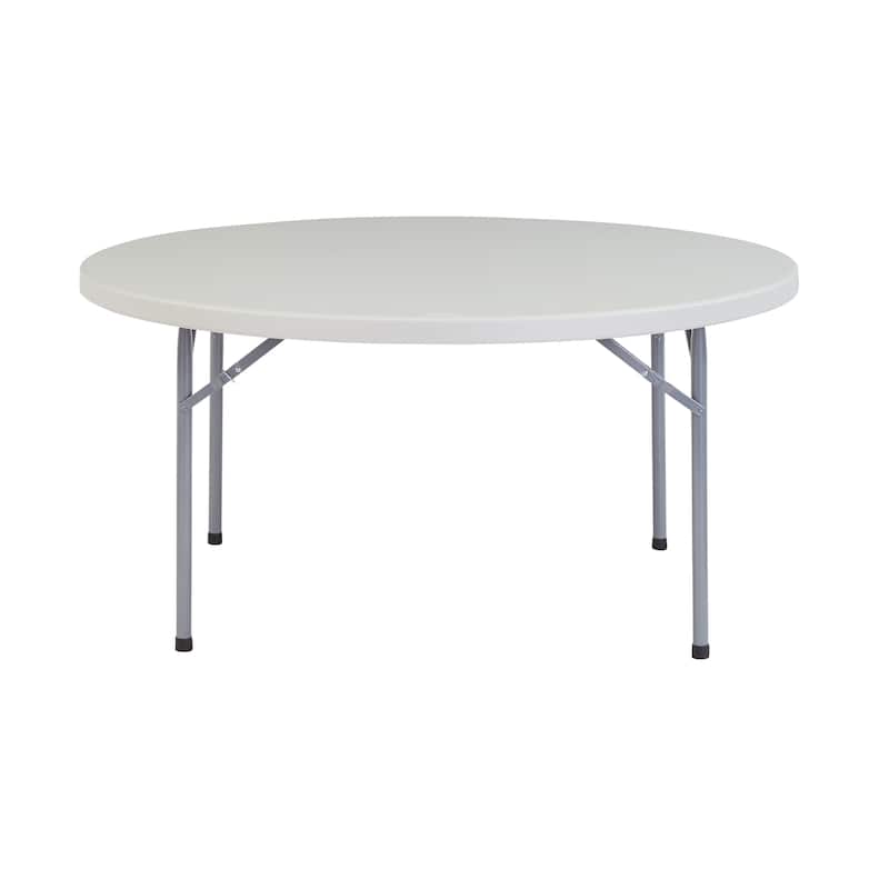 (4 Pack) NPS 60" Heavy Duty Round Folding Table