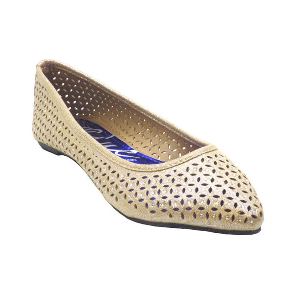 Shop Blue Women's 'Jyce' Netted Pointy Flats - On Sale - Free Shipping ...