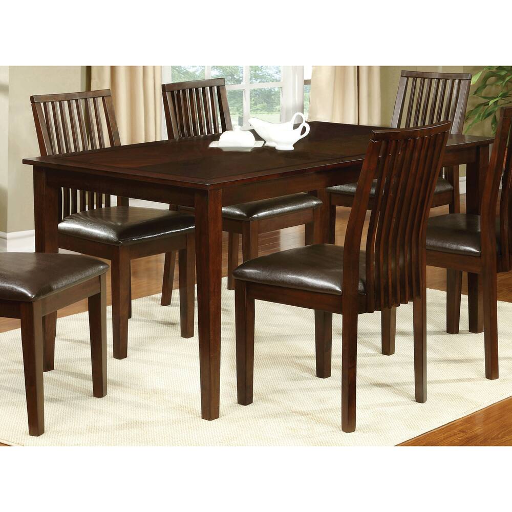 Furniture of America Drezda Transitional Walnut 60-inch Dining Table