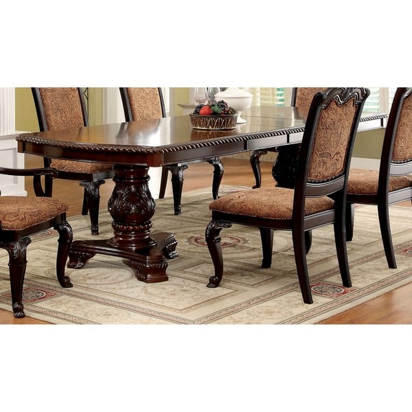 Furniture Of America Kova Traditional Cherry 108 Inch Dining Table On Sale Overstock 11138468