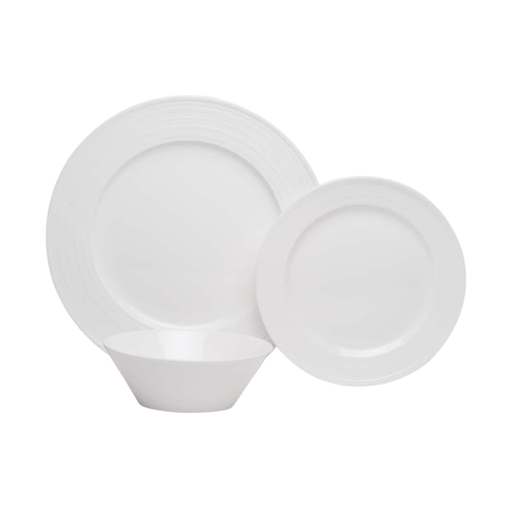 Vanilla Swirl Bone China 18-piece Dinner Set