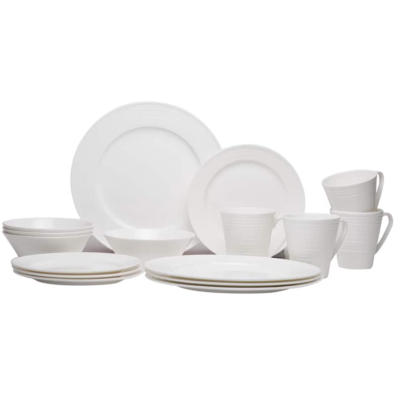 Vanilla Swirl Bone 16-piece China Set
