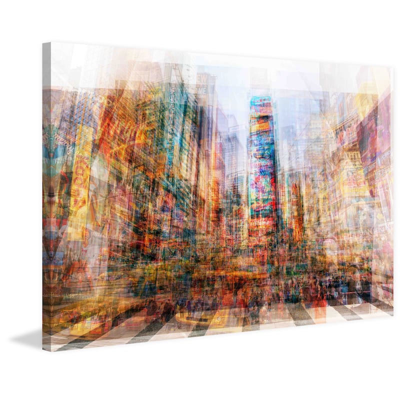 Marmont Hill - New York Times SQ Painting Print on Canvas - Multi-Color