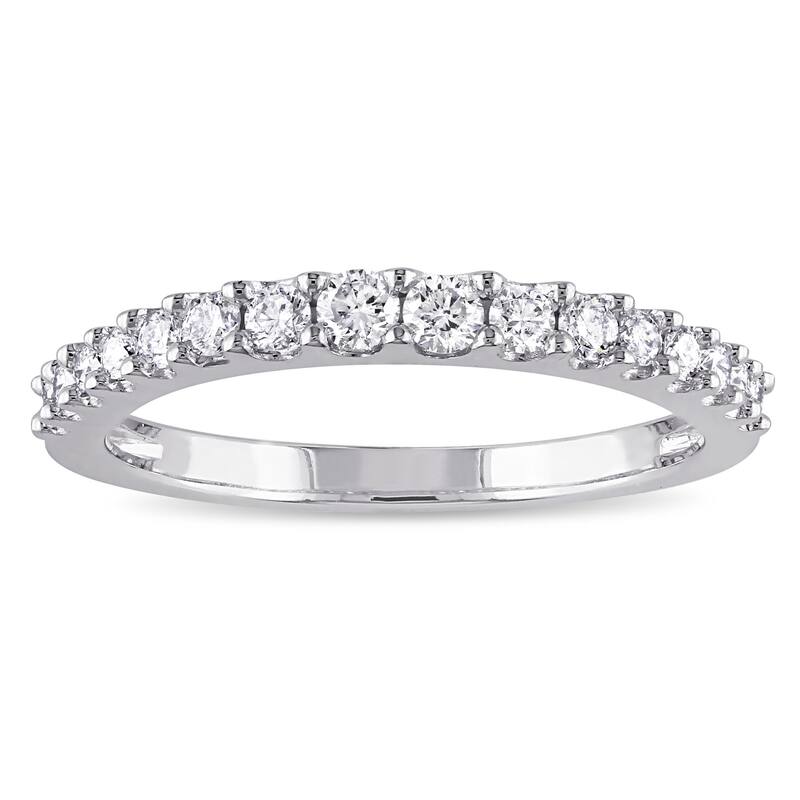 Miadora Signature Collection 14k White Gold 3/8ct TDW Diamond Anniversary Ring
