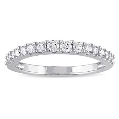Miadora Signature Collection 14k White Gold 3/8ct TDW Diamond Anniversary Ring
