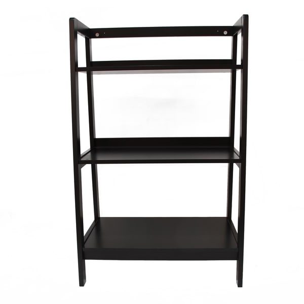 Shop Adeco Espresso 3shelf Wide Shelving Unit Free Shipping Today