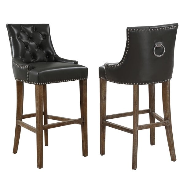 Uptown Grey Leather Counter Stool - Free Shipping Today Uptown Grey Leather Counter Stool - Uptown Grey Leather Counter Stool - Free Shipping Today