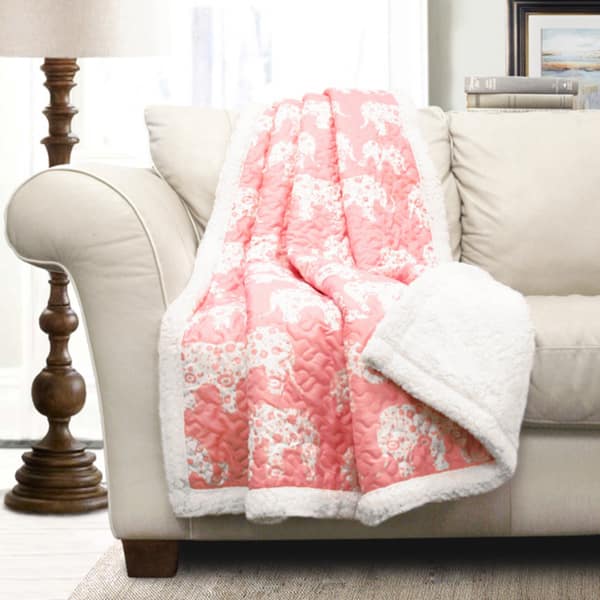 Taylor & Olive Ever-Tru Elephant Parade Soft Sherpa Throw