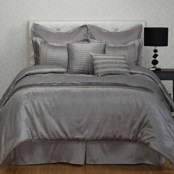 Ontario Silver 8piece Comforter Set (As Is Item) Overstock 12501368