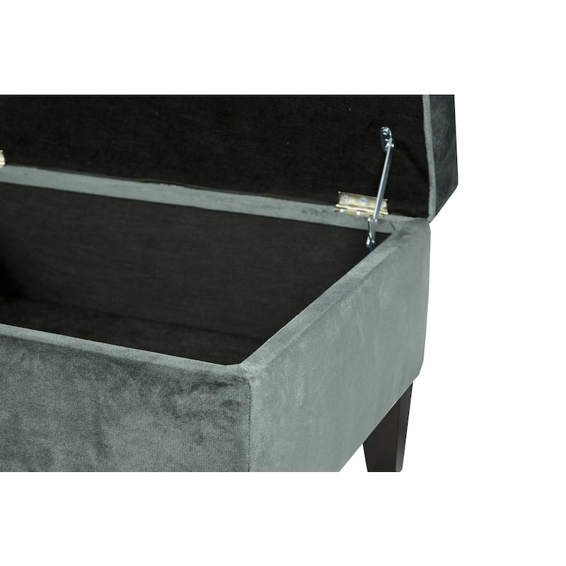 MJL Furniture Brooklyn Upholstered Mystere Square-leg Storage Ottoman