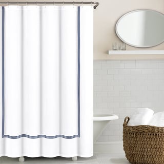 Echelon Home Three Line Hotel Collection Matelasse Shower Curtain