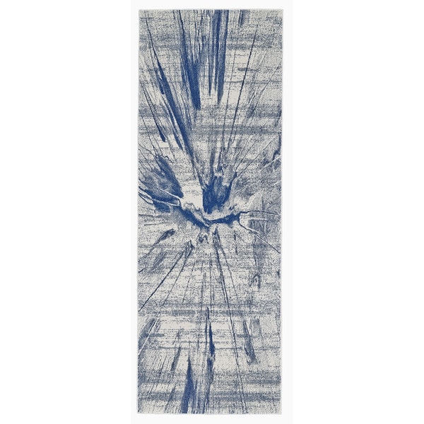 Grand Bazaar Omari Cobalt Runner/ Tread - 2'10" x 7'10"