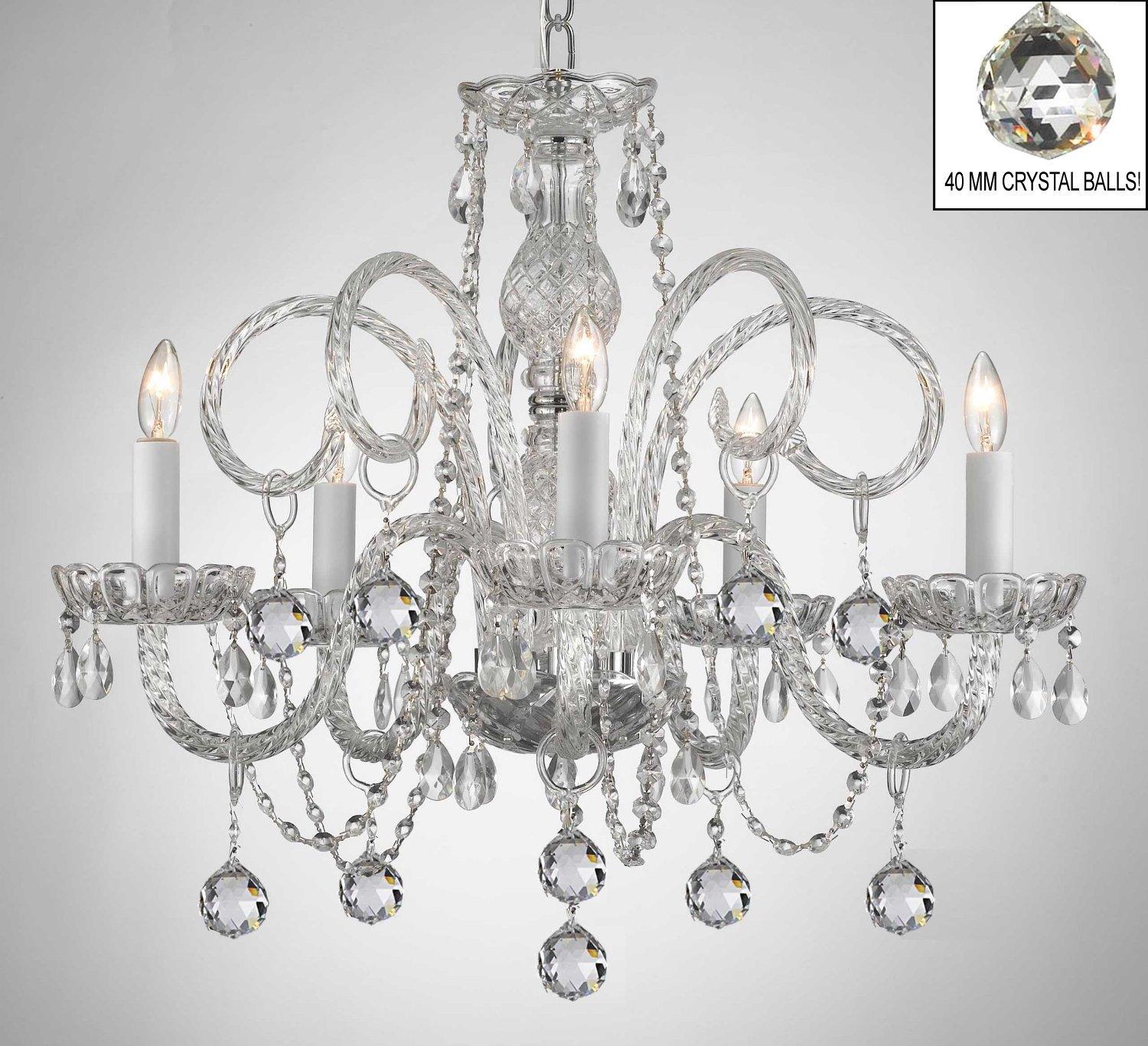 All Crystal Chandelier Lighting With Crystal Balls - Chandeliers For Bedrooms by Overstock.com