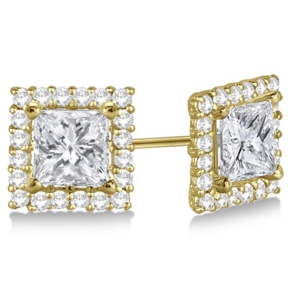14k Gold 0 55ct Pave Set Square Princess Cut Diamond Earring 14k Gold 0 55ct Pave Set Square Princess Cut Diamond Earring Jackets