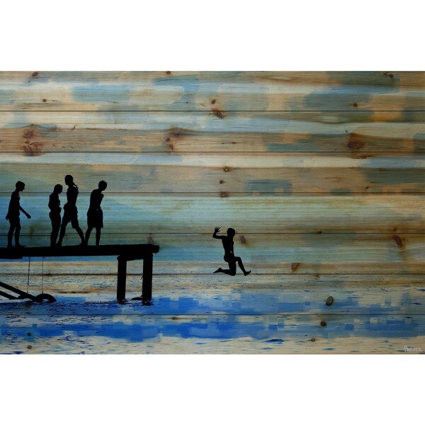 Handmade Parvez Taj - Feet First Print on Natural Pine Wood