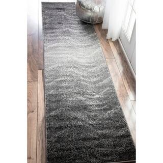 Modern Contemporary Runner Rugs For Less Porch Den Williamsburg Rodney Ombre Waves Grey Runner Rug
