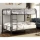 preview thumbnail 5 of 4, Wila Modern Full over Full Metal Bunk Bed with Ladder by Furniture of America Gunmetal
