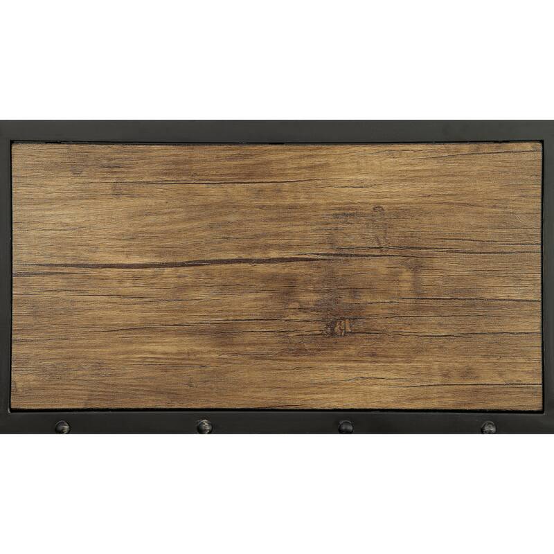 Jown Industrial Black Twin Metal Loft Bed with Workstation by Furniture of America