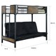 preview thumbnail 8 of 6, Jown Transitional Black Twin Metal Naillhead Futon-base Loft Bed by Furniture of America