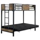 preview thumbnail 4 of 6, Jown Transitional Black Twin Metal Naillhead Futon-base Loft Bed by Furniture of America