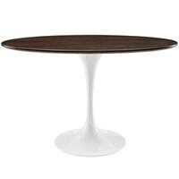 Lippa 48" Oval-Shaped Walnut Dining Table