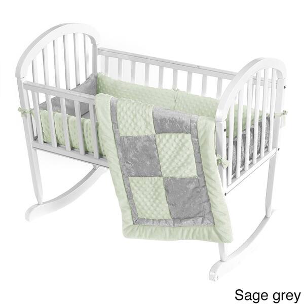 Shop Crocodile Minky Cradle Bedding Set Overstock 11149871