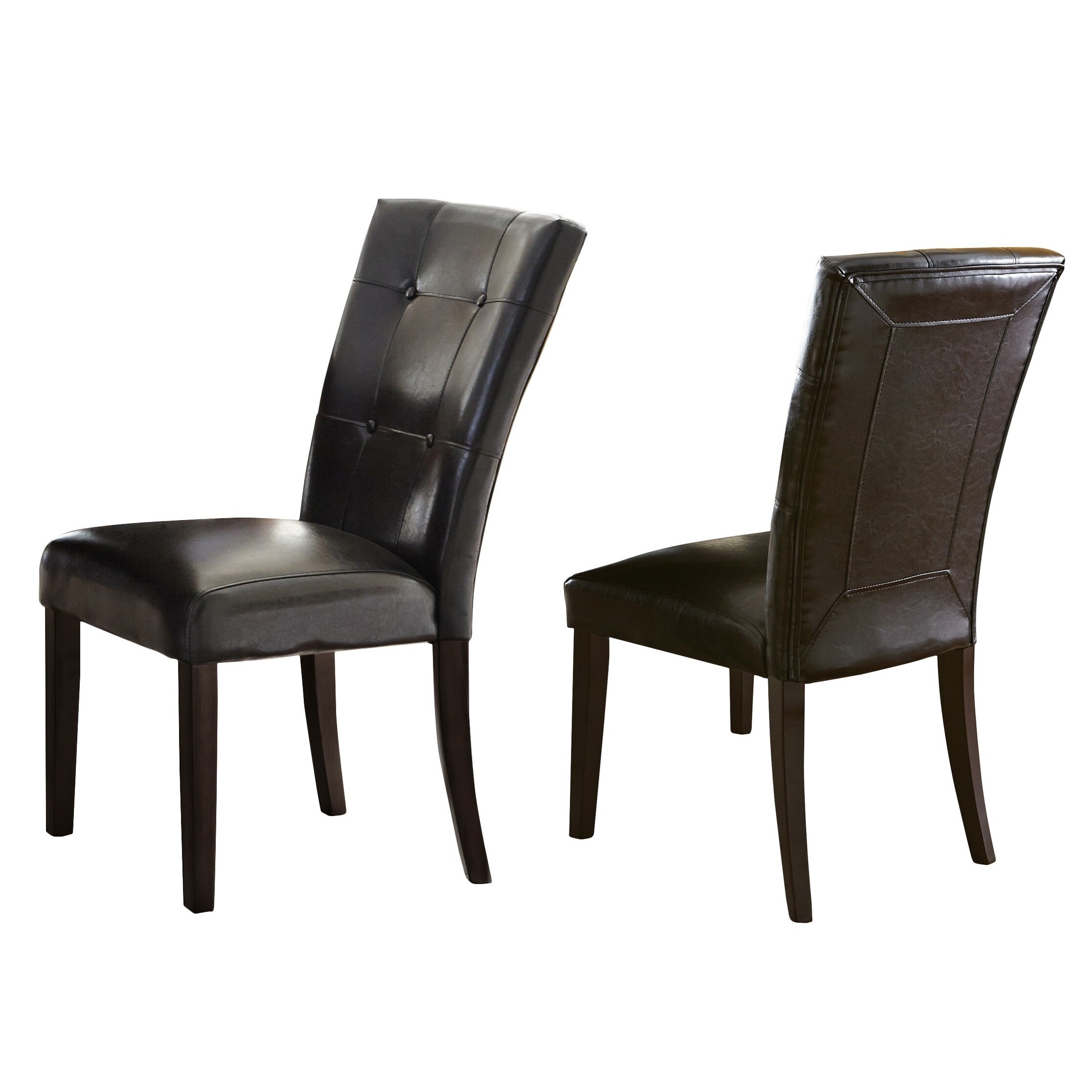 Greyson Living Malone Faux Leather Parsons Dining Chair Set Of 2 Overstock 11149997
