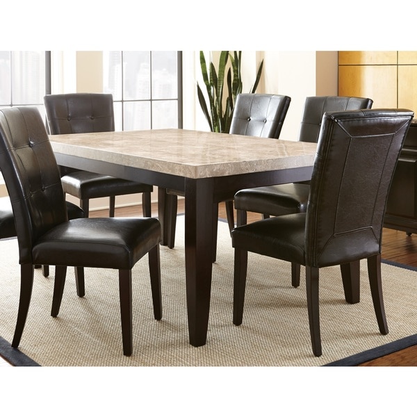 Shop Greyson Living Malone 70-Inch Marble Top Dining Table - Espresso ...