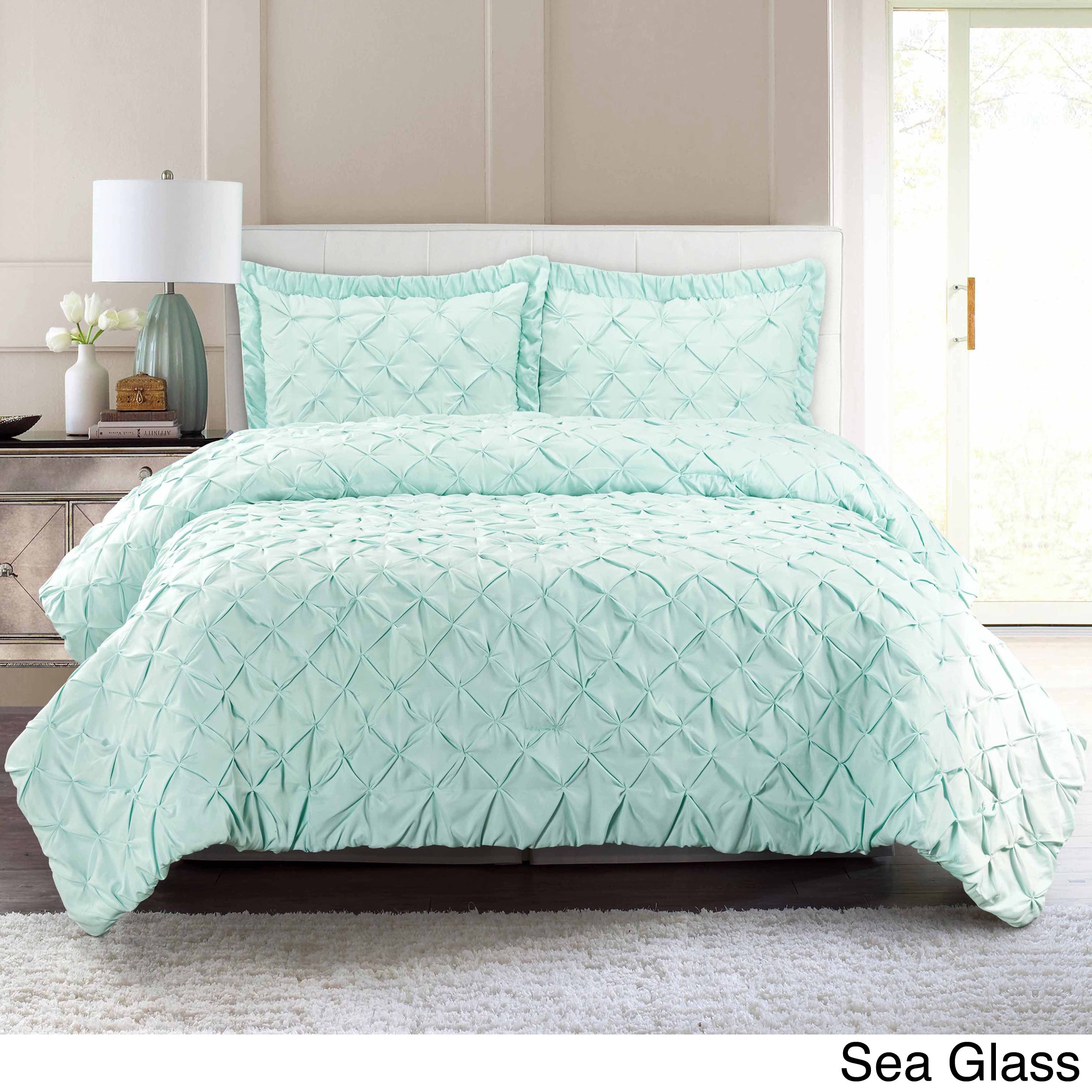 Shop Pur Luxe Pintuck 3 Piece Quilt Set On Sale Free Shipping